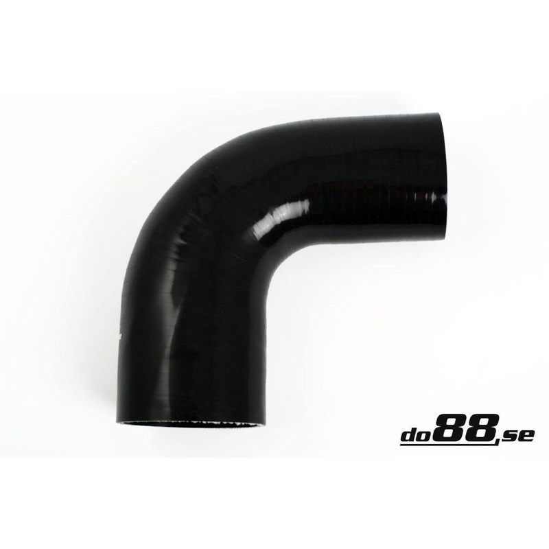Silicone Hose Black 90 degree 3,25 - 3,5'' (83-89mm)