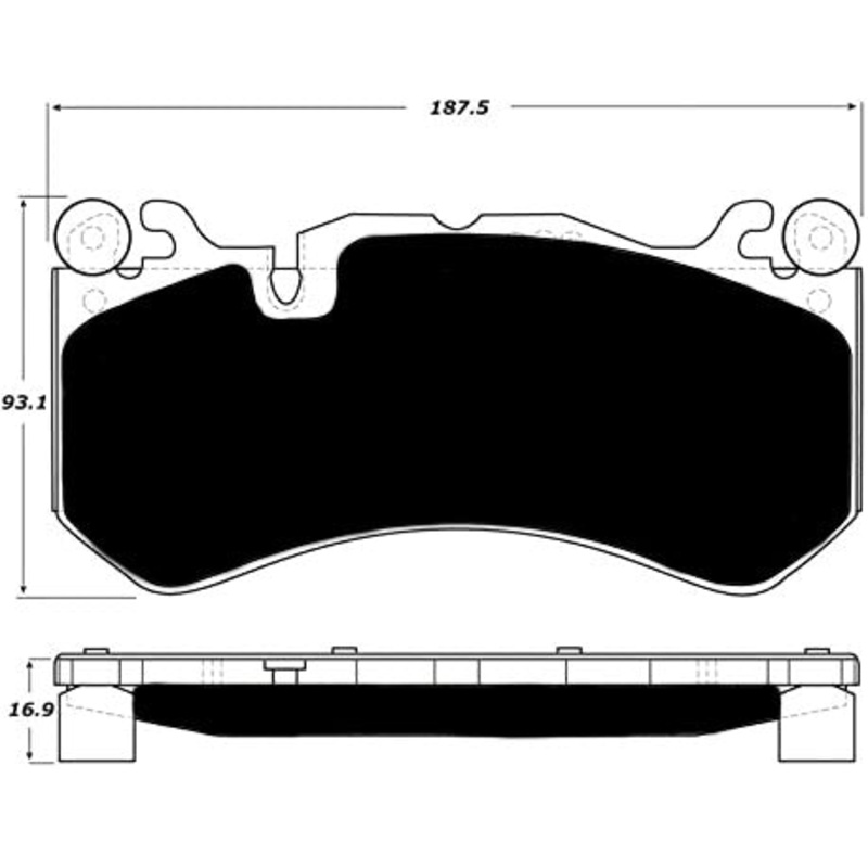 Porterfield Brake Pads for 2009 MERCEDES-BENZ SL600 - 2 Pad Front Caliper R230 Model