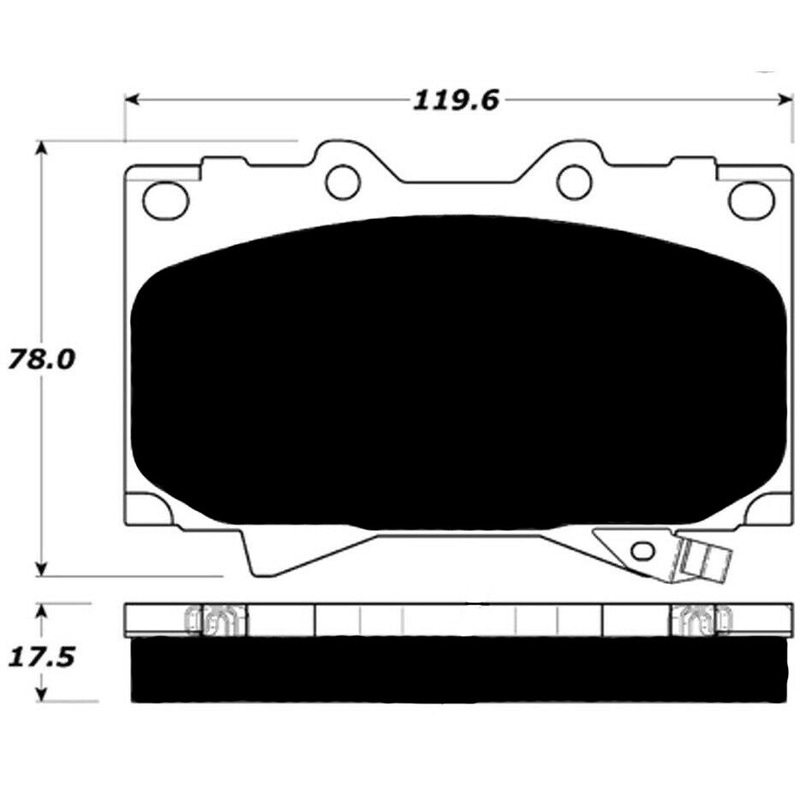 Porterfield Brake Pads for 2007 TOYOTA LANDCRUISER