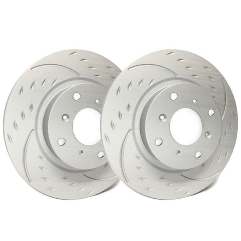 SP Performance Diamond Slotted Brake Rotors - Rear