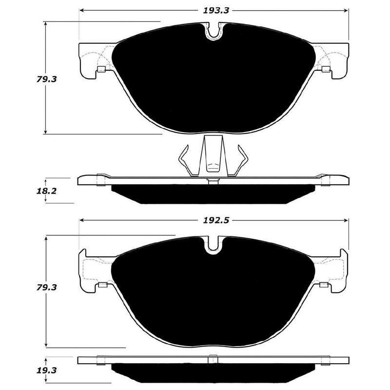 Porterfield Brake Pads for 2012 BMW 535i Sedan 345mm OD Rear Rotor