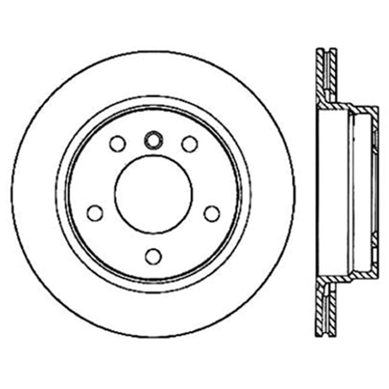 StopTech 97-00 BMW 323 (E36/E46) / 97-99 325/328 (E30/E36) Drilled Right Rear Rotor