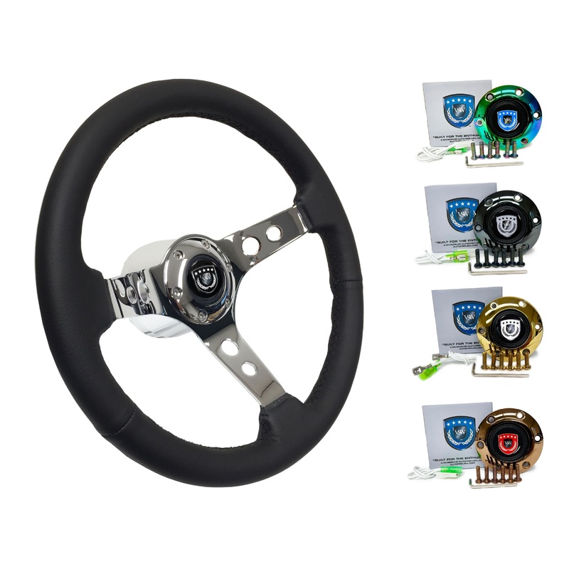 2004-13 Porsche 911 (997) Steering Wheel Kit | Black Leather | ST3095