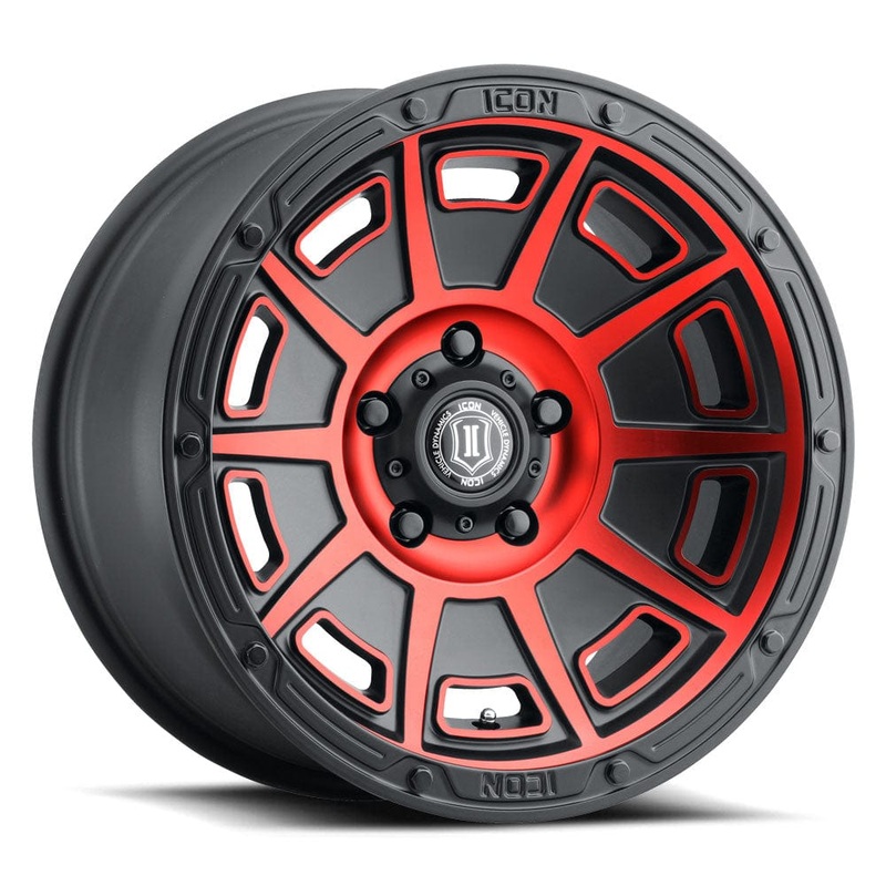 ICON Alloys Victory 17" 5x127 Satin Black w/Red Tint