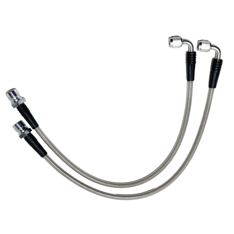 S550 & S650 Mustang F3 Brake Line Kit +9" From Stock Length -03AN 90 Female on Caliper End, 010-0250R9