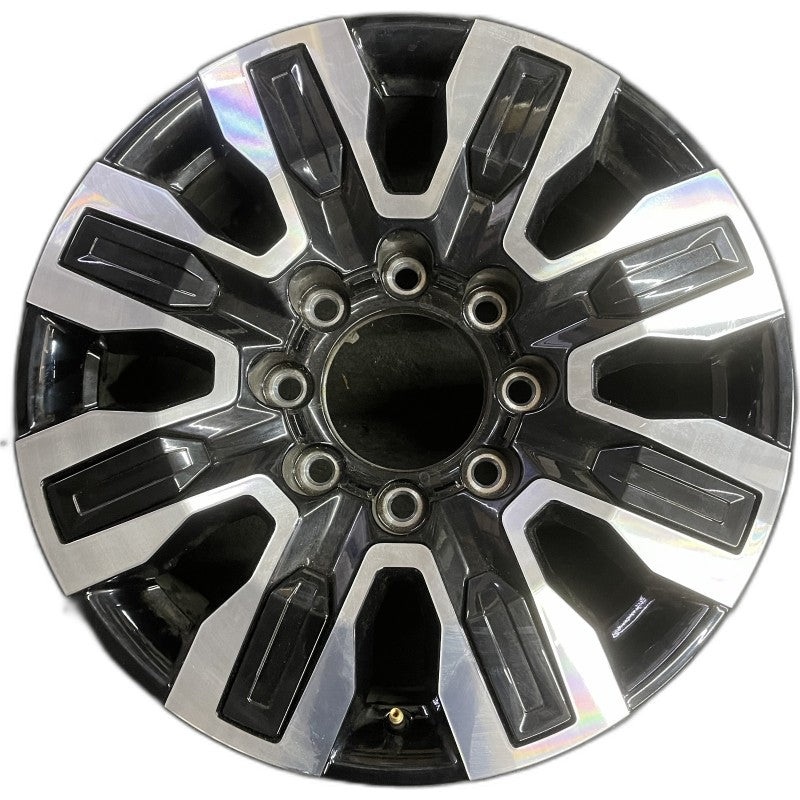 20" SIERRA 2500 PICKUP 24 20x8.5 8 spoke raised spoke machined with black pockets black inserts opt Q7H Original OEM Wheel Rim