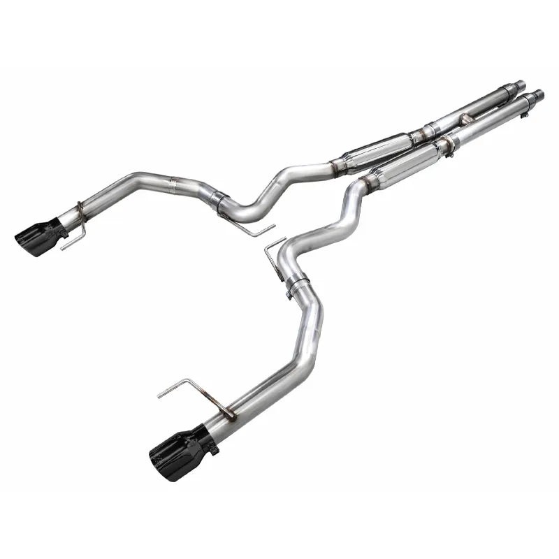 AWE Track Edition Exhaust for S650 Ford Mustang GT Fastback - Dual Diamond Black Tips (3020-33650)