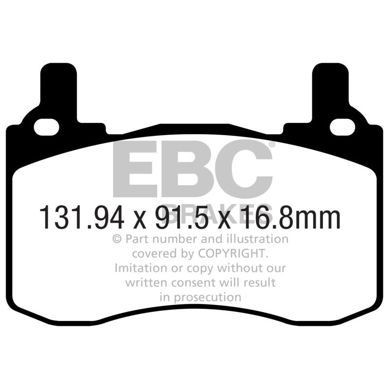 EBC 2019+ Genesis G70 2.0T (Brembo) Yellowstuff Rear Brake Pads