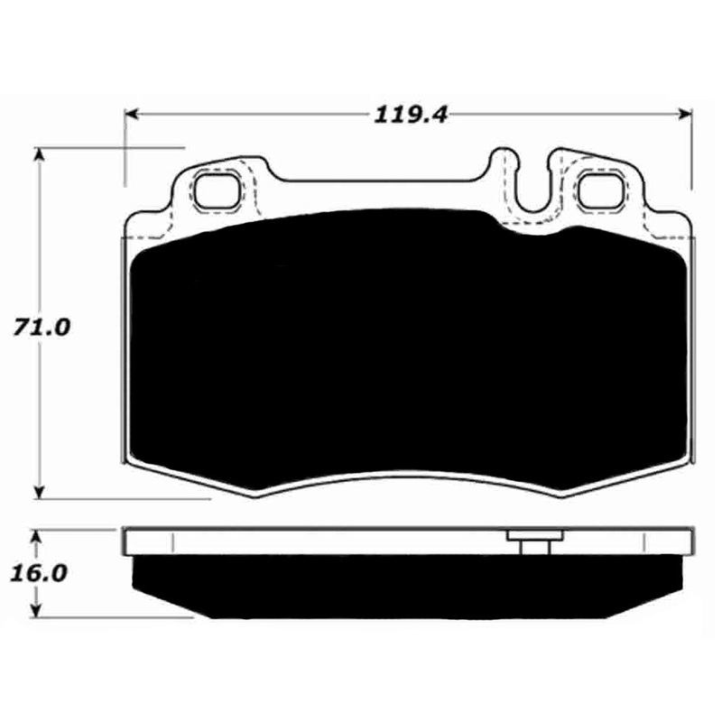 Porterfield Brake Pads for 2008 MERCEDES-BENZ CLS550