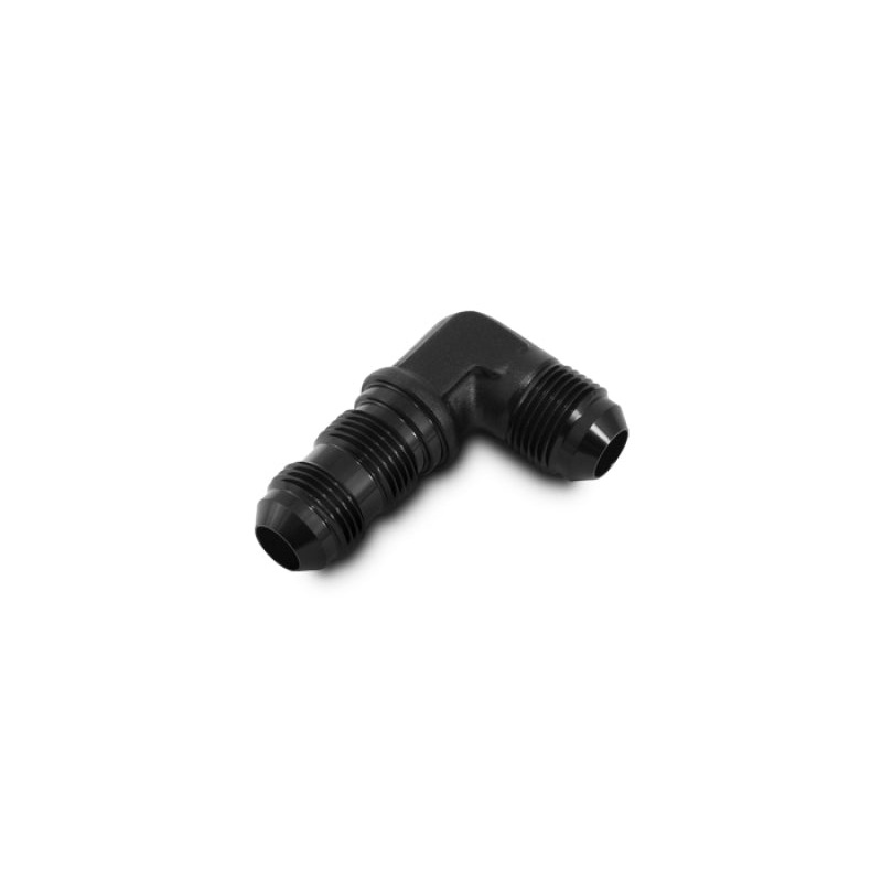 Vibrant -3AN Bulkhead Adapter 90 Degree Elbow Fitting - Anodized Black Only