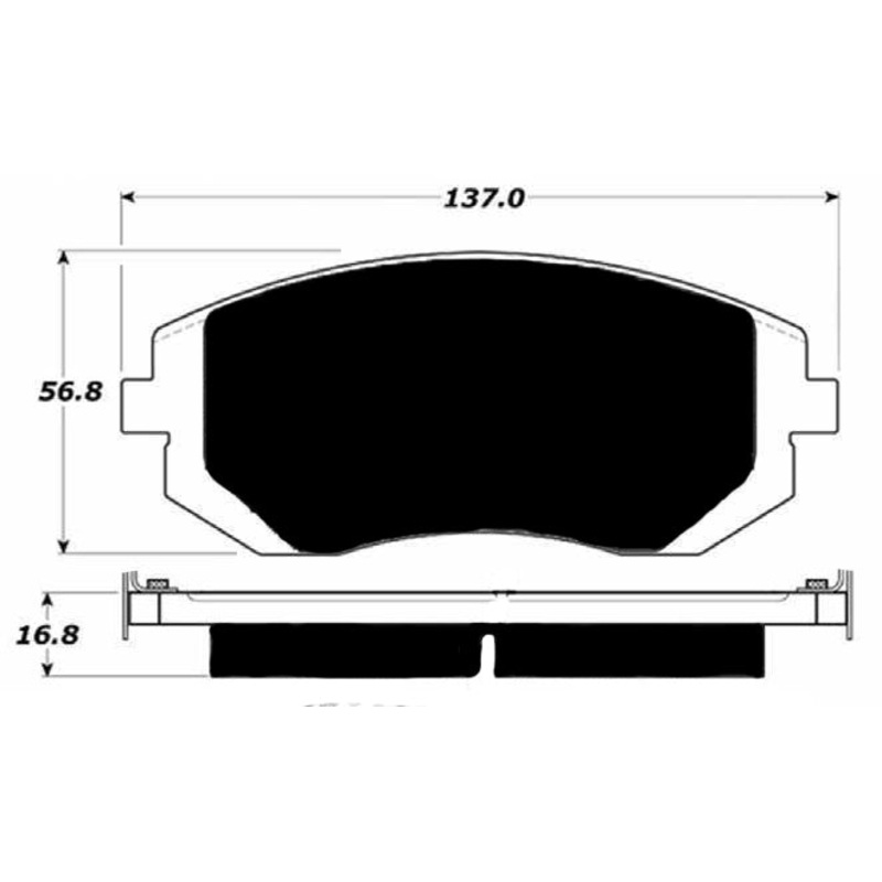 Porterfield Brake Pads for 2008 SUBARU LEGACY SEDAN 2.5i