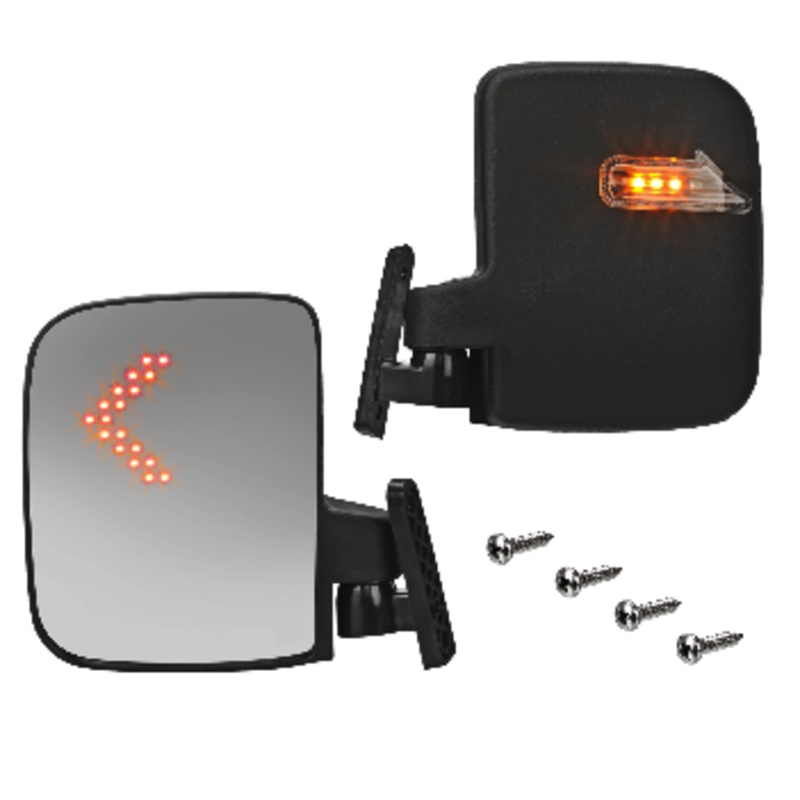 Side Mirrors w/LED for Golf Cart by Route 66 Golf Cart Accessories