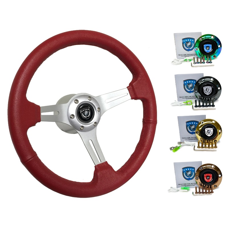 1998+ Audi A3 Steering Wheel Kit | Red Leather | ST3014RED