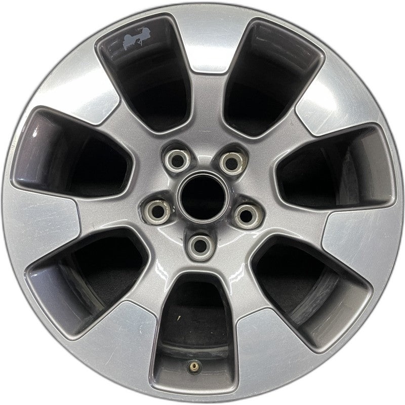 18" WRANGLER 18 VIN X 6th digit JL body 18x7.5 7 spoke opt WPT polished face with Tech gray pockets Original OEM Wheel Rim