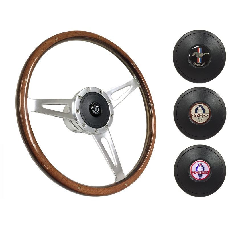 1965-67 Ford Mustang Steering Wheel Kit | Deluxe Walnut Wood