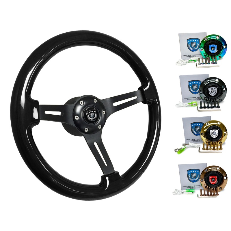 1989-93 Nissan 240SX Steering Wheel Kit | Black Ash Wood | ST3073