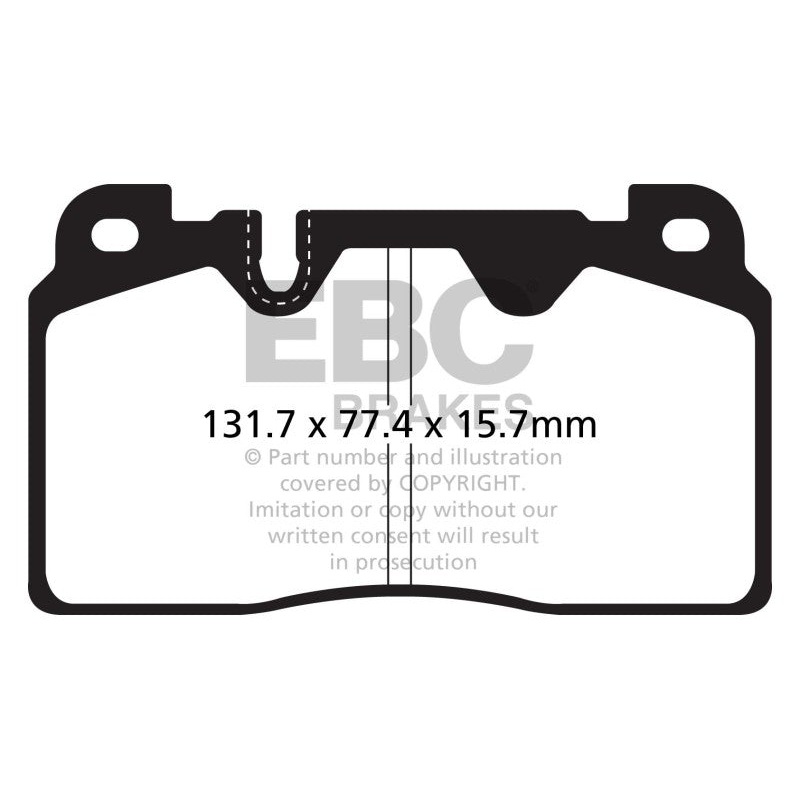 EBC 12+ Audi Q5 2.0 Turbo (Brembo) Redstuff Front Brake Pads