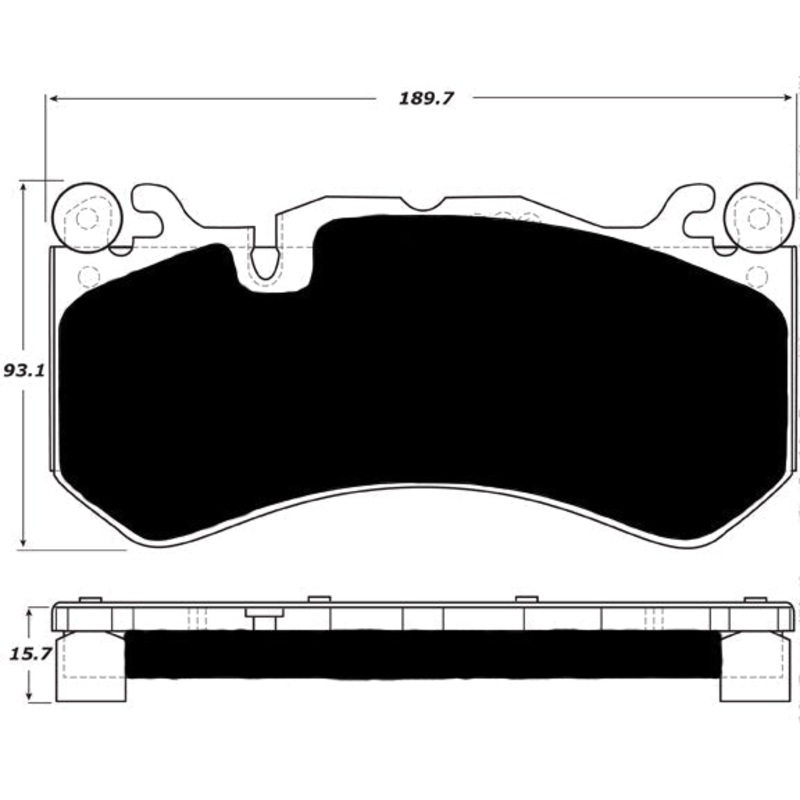 Porterfield Brake Pads for 2008 MERCEDES-BENZ E63 AMG - w/Iron Discs