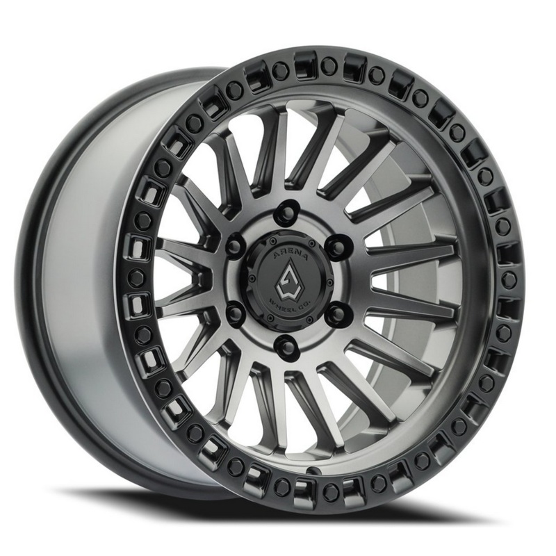 17x9.0 Arena Mesa Satin Gun Metal w/ Satin Black Lip