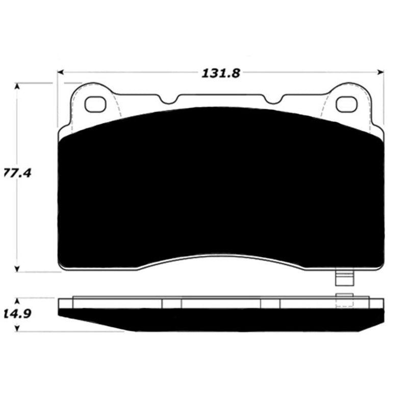 Porterfield Brake Pads for 2017 DODGE VIPER TA Special Edition PKG