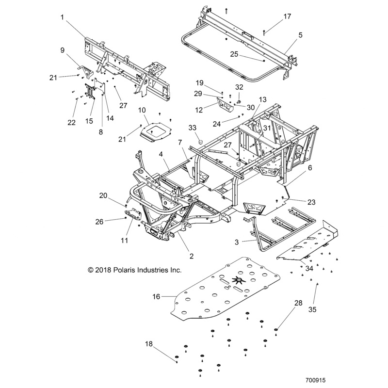 Weld-Battery Tray,Rh,Blk by Polaris