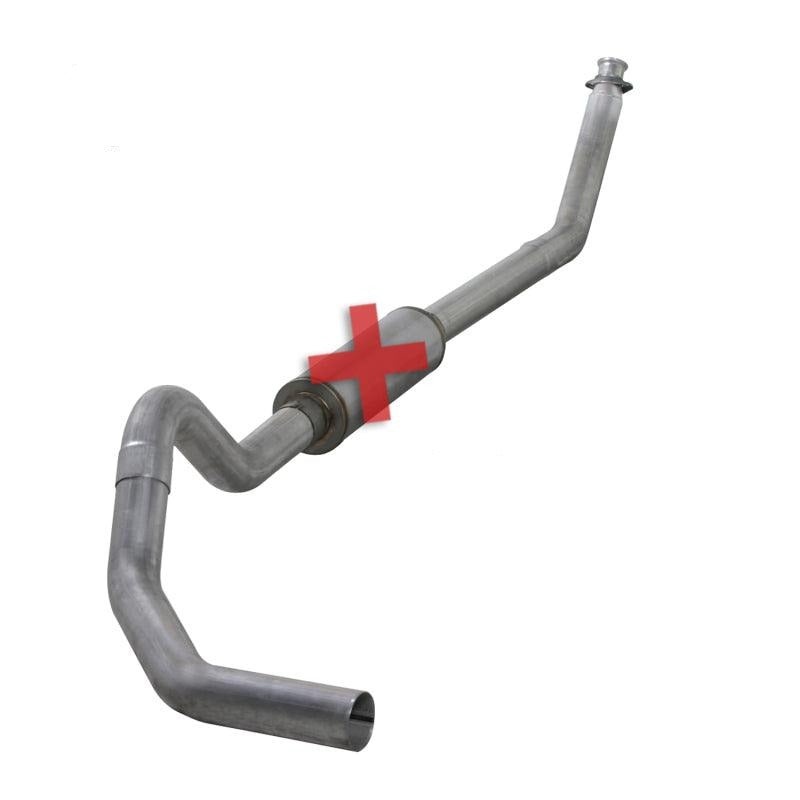 Diamond Eye KIT 4in TB MFLR RPLCMENT PIPE SGL AL: 98.5 - 02 DODGE CUMMINS 5.9L