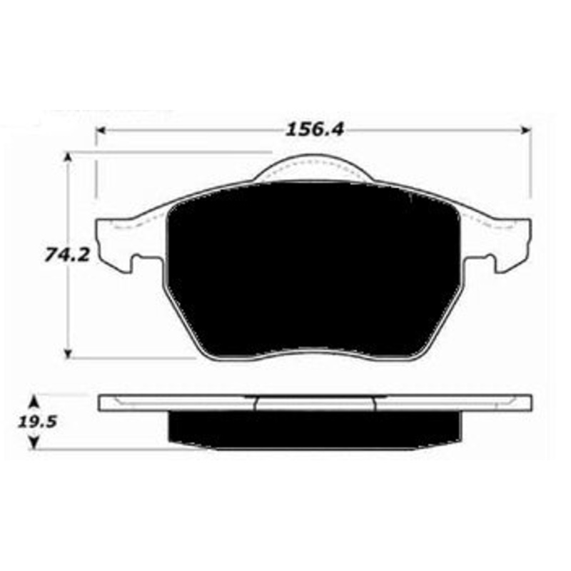 Porterfield Brake Pads for 1999 VOLKSWAGEN JETTA 1.8 Turbo