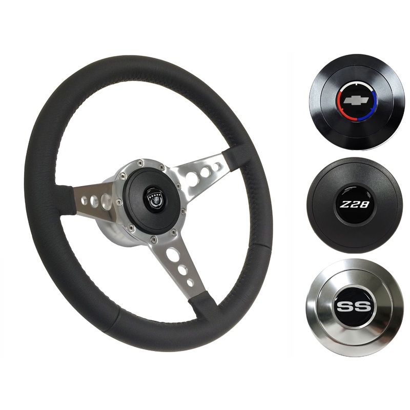 1969-89 Camaro Steering Wheel Kit | Black Leather | ST3056