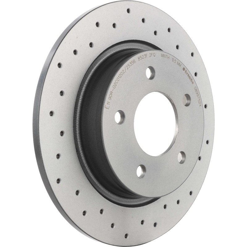 XTRA Drilled Rear Disc Brake Rotor - 08.9975.2X