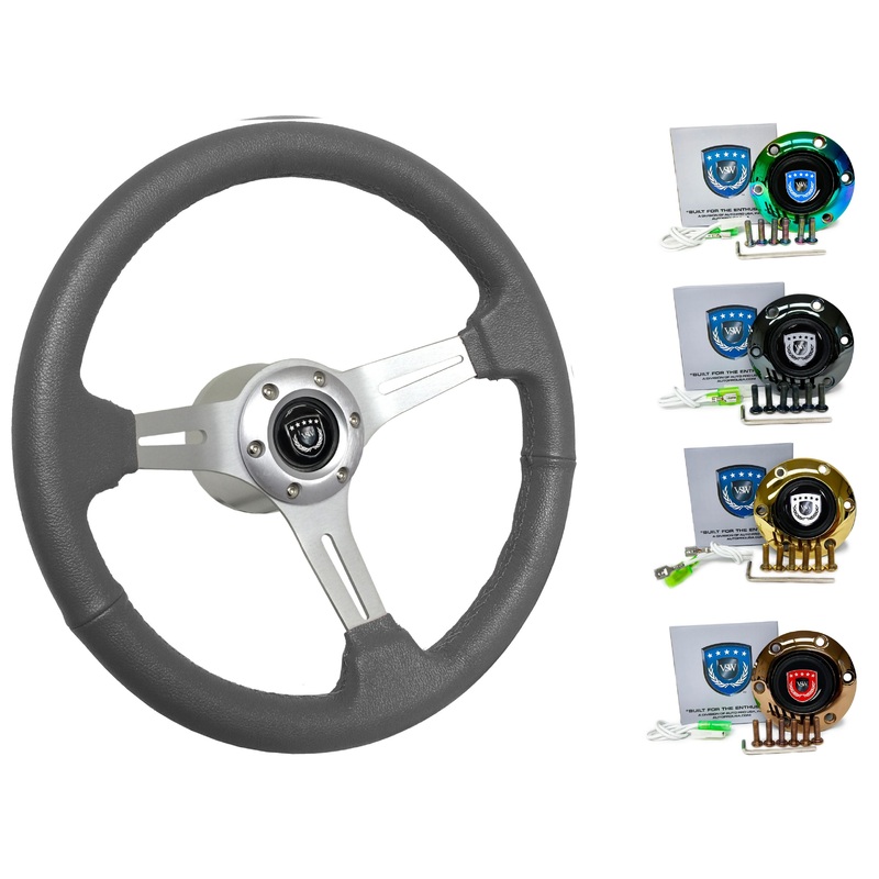 1988-97 Nissan Pickup Truck Steering Wheel Kit | Grey Leather | ST3014GRY