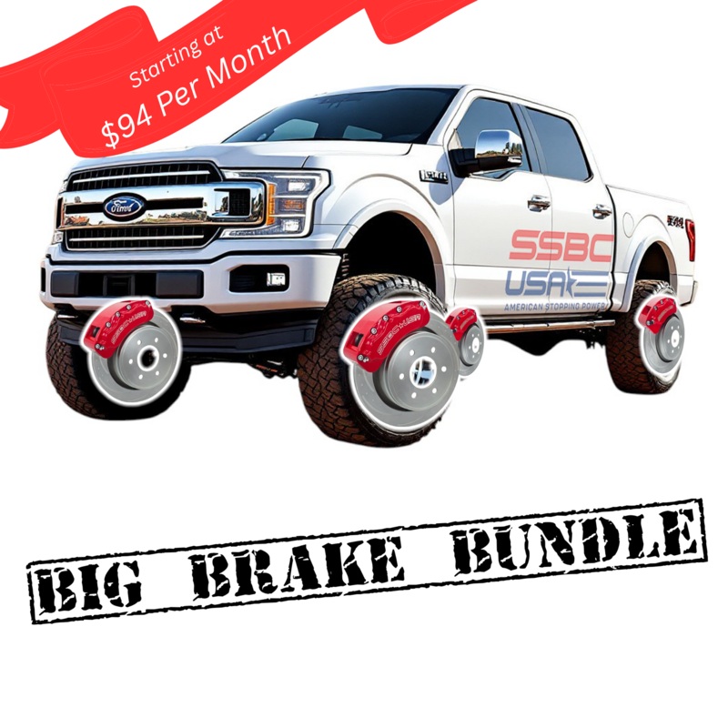 American Made 4 Wheel Brawler LT Direct Fit Billet Aluminum Big Brake Bundle. Red A415-2021R-BBB