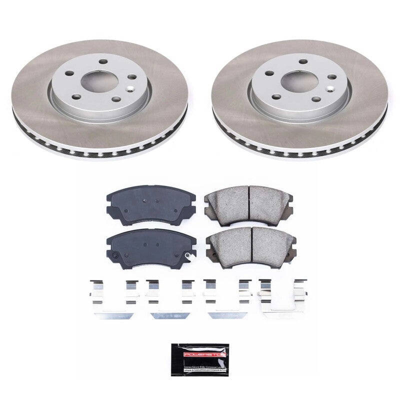 PowerStop Power Stop 10-11 Saab 9-5 Front Semi-Coated Rotor Kit