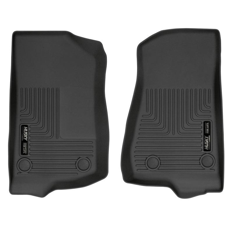Husky Liners 19-24 Jeep Wrangler JL/JLU WeatherBeater Front Row Black Floor Liners