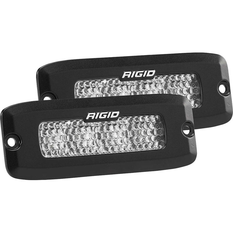 Rigid Industries Rigid SR-Q Series Pro LED Light - Flood Diffused / Flush / White Housing / Pair (RIG965513)