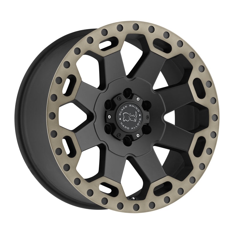 18x9.0 Black Rhino Warlord Matte Black w/Machined Dark Tint Lip