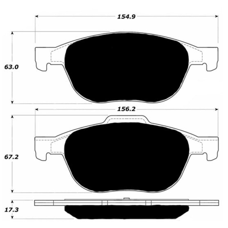 Porterfield Brake Pads for 2018 FORD ESCAPE 2.5L