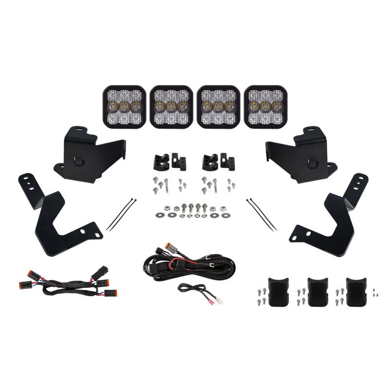 Diode Dynamics 2022 Toyota Tundra SS5 Grille CrossLink Lightbar Kit - Pro White Combo