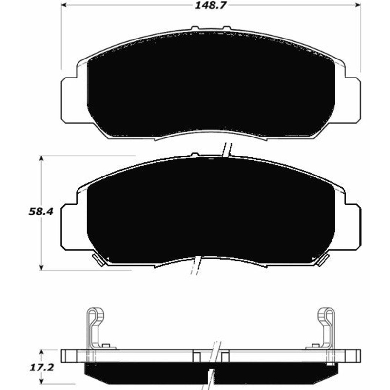 Porterfield Brake Pads for 2006 HONDA ACCORD Coupe V6 - EX A/T