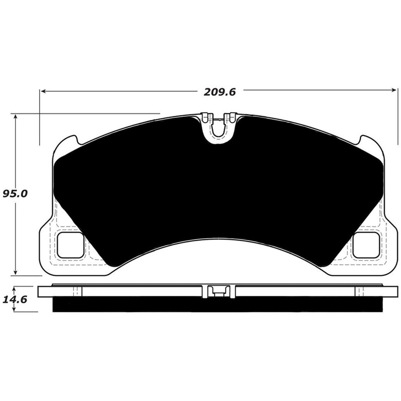 Porterfield Brake Pads for 2013 PORSCHE PANAMERA Turbo w/Iron Discs