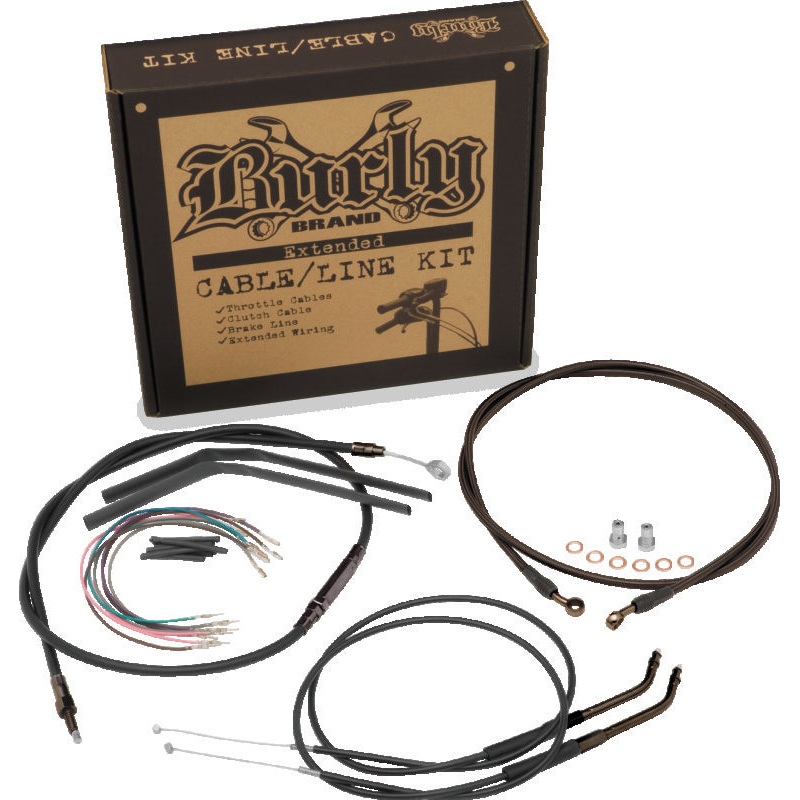 Burly Brand Control Kit 12in T-Bar - Black