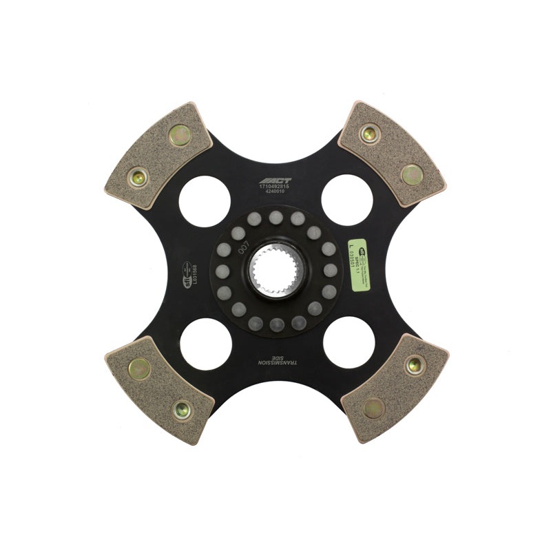 ACT 4 Pad Rigid Race Clutch Disc - 2017+ Honda Civic Type R (FK8/FL5) / 2023+ Acura Integra Type-S (DE5)