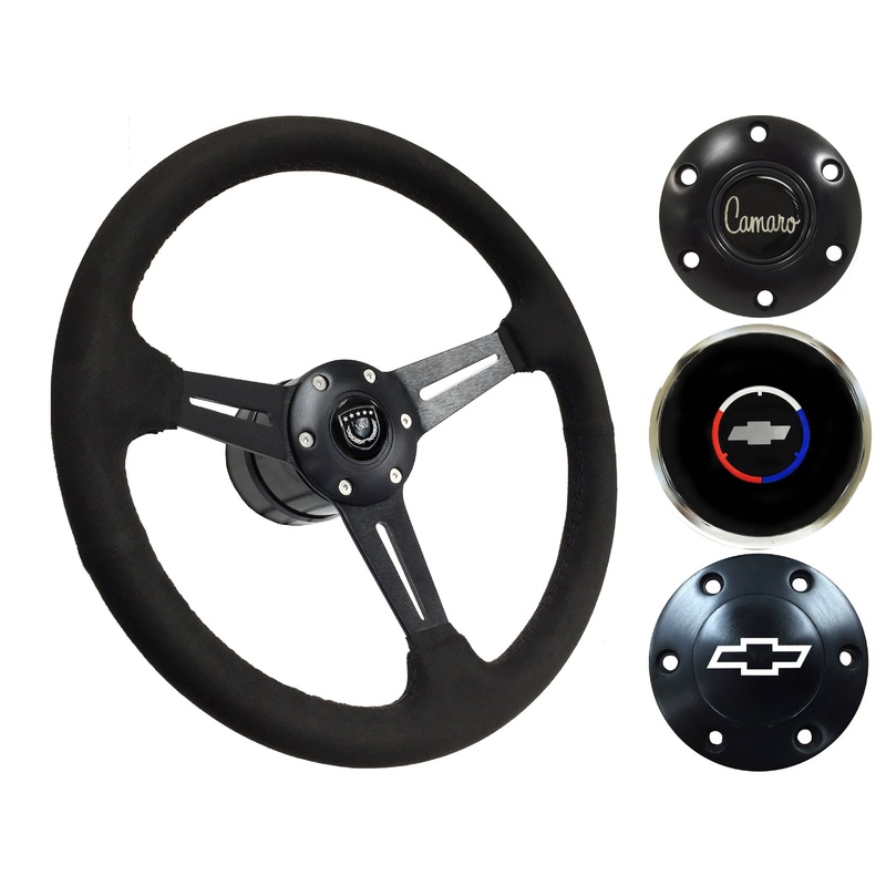 1967-68 Camaro Steering Wheel Kit | Black Ultralux Suede | ST3584BLK