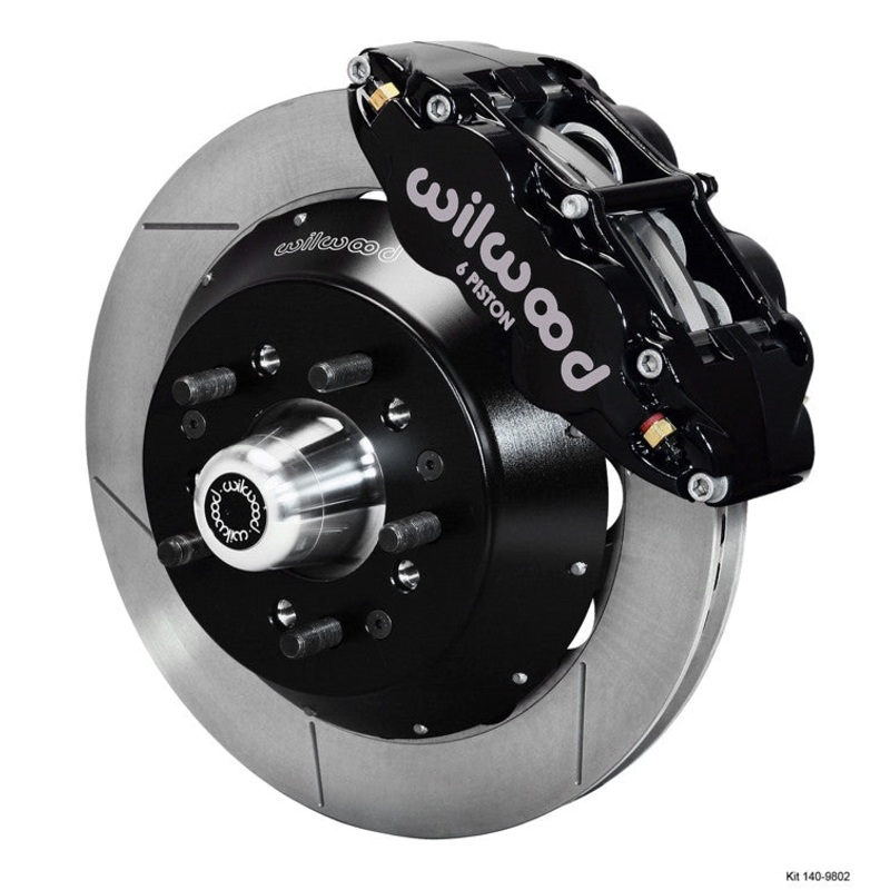 Wilwood Forged Narrow Superlite 6R Slotted Big Brake Front Brake Kit (Hub) 1974-1980 Ford Mustang II / Pinto (original disc brake spindle only)