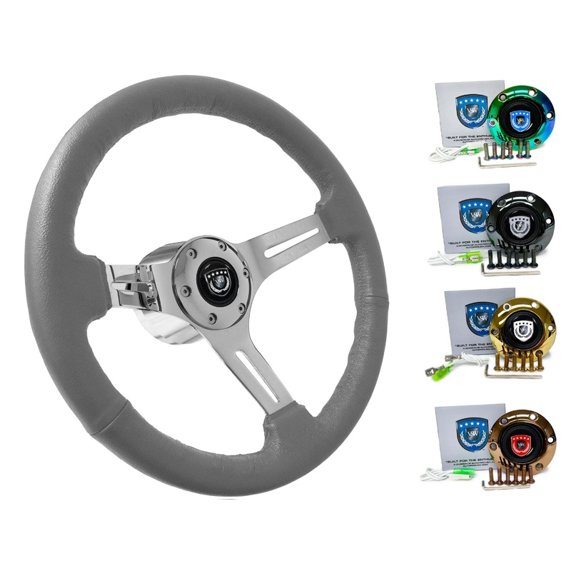 2004-13 BMW 3-Series Steering Wheel Kit | Grey Leather | ST3012GRY