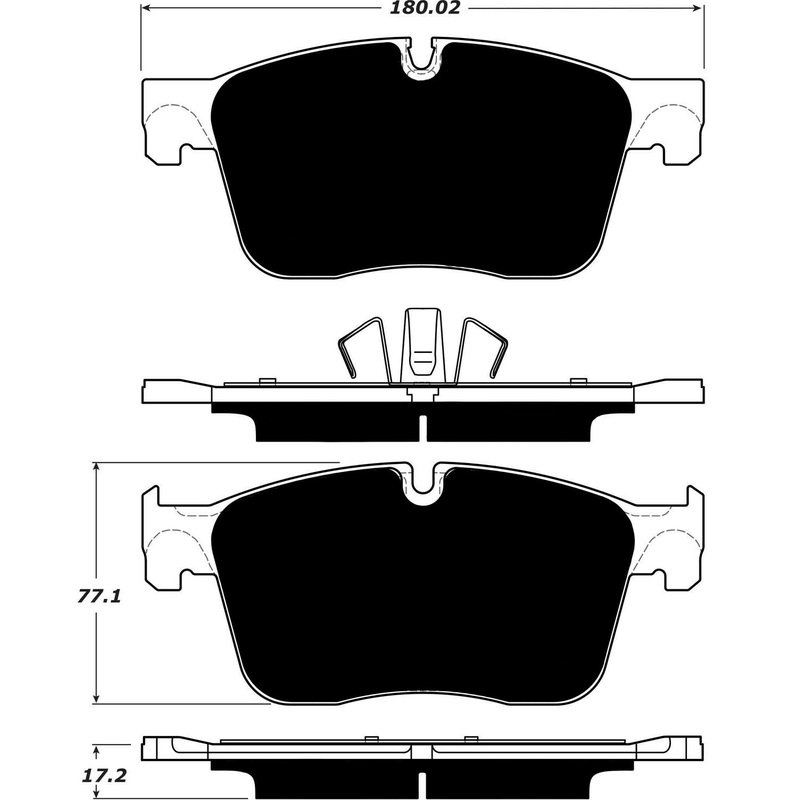 Porterfield Brake Pads for 2017 JAGUAR XF/XFR 6 Cyl