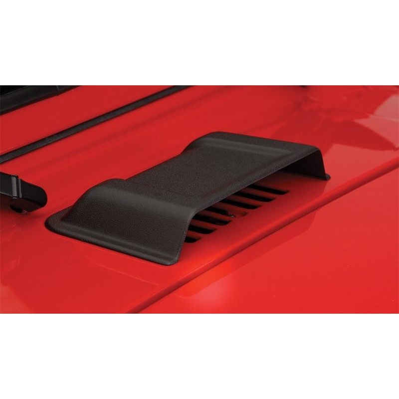 Bushwacker 98-18 Jeep Wrangler Trail Armor Hood Scoop (Textured Tpo) - Black