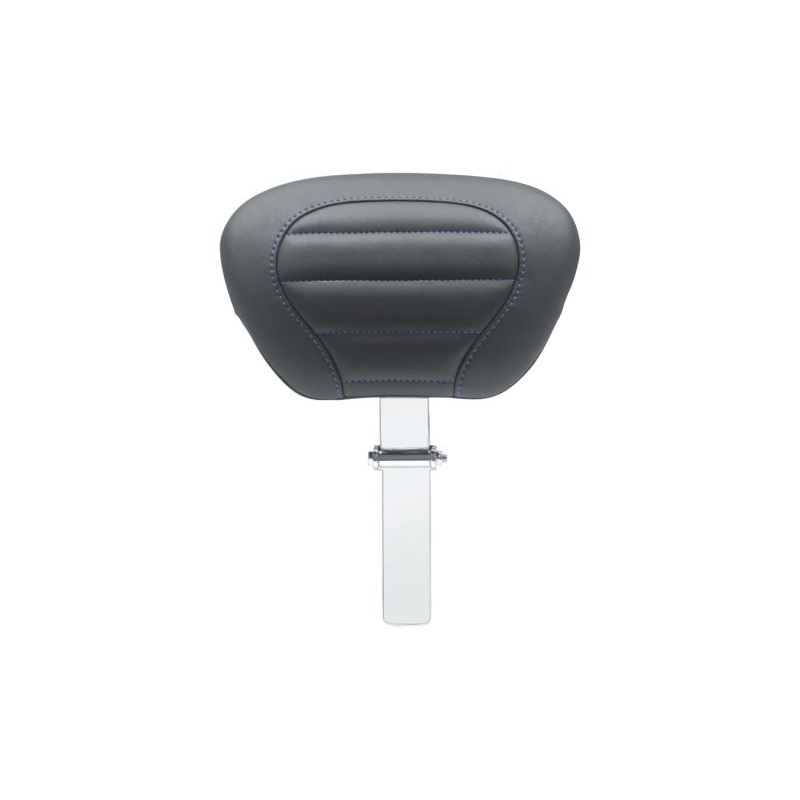 Mustang 08-21 HD Electra Glide,Rd Glide,Rd King,Str Glide Driver Backrest - Black w/ Blue Stitching