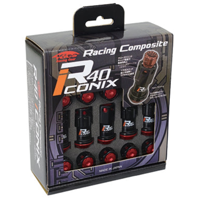 Project Kics R40 Iconix Extended Lug Nuts M12x1.5 Aluminum Cap No Locks