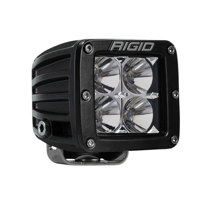 Rigid Industries Rigid D-Series LED Pro Light - Flood Diffused / Surface / Black Housing / Pair (RIG502513)