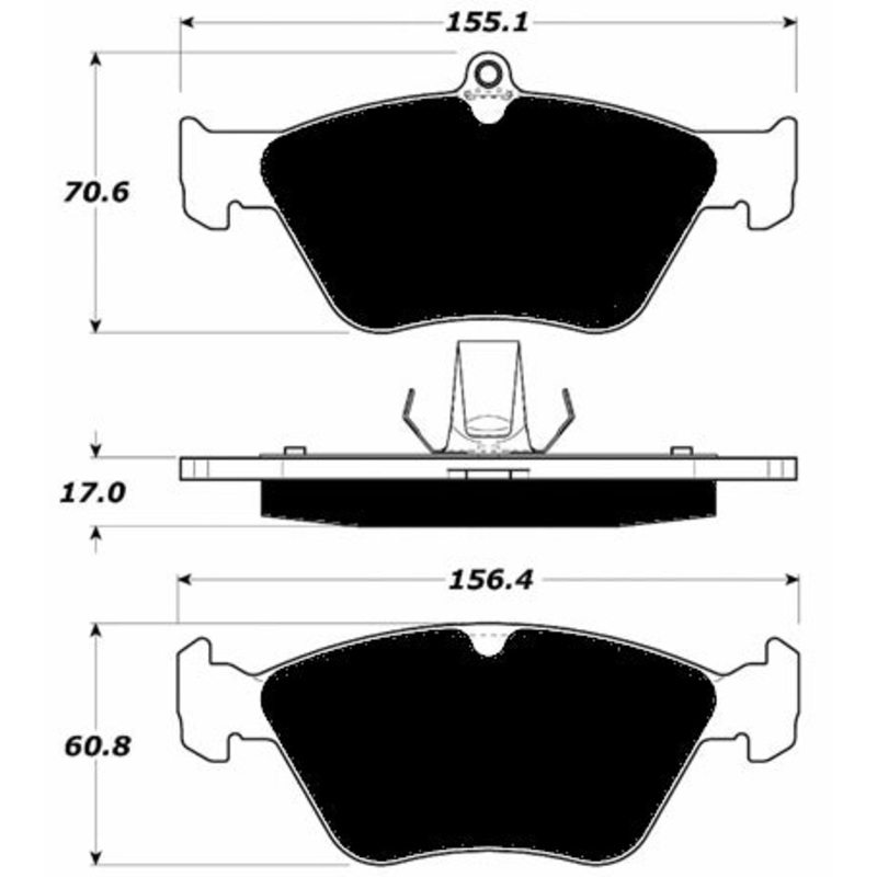 Porterfield Brake Pads for 1996 SAAB 900 Series